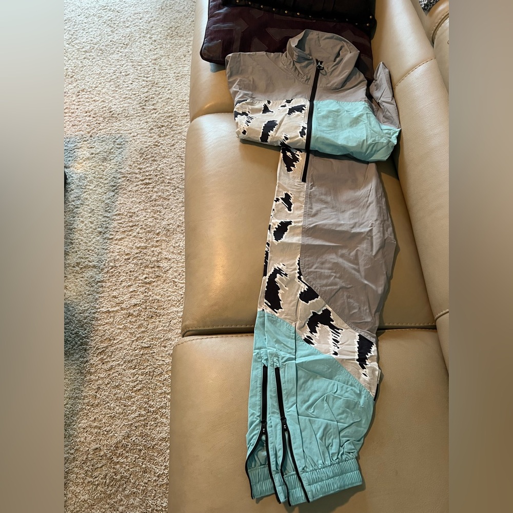 Adidas by Stella McCartney Gray and Green Track Pants